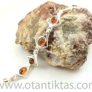 KEHRİBAR TAŞI GÜMÜŞ BİLEKLİK
