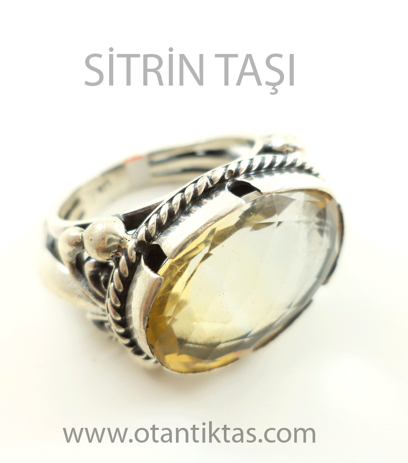 SİTRİN TAŞI YÜZÜK