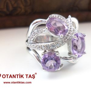 Ametist Taşı Bayan Yüzük