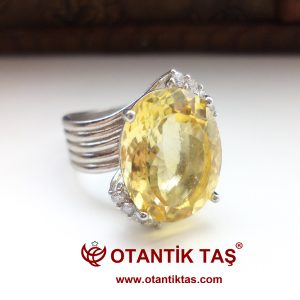 Sitrin Taşı Bayan Yüzük