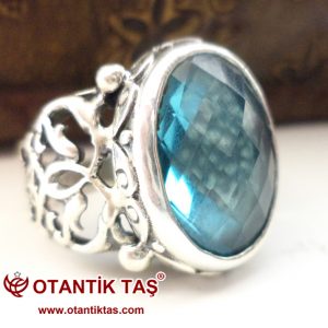 MAVİ TOPAZ YÜZÜK